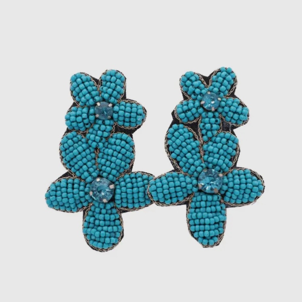 Beaded flower earrings